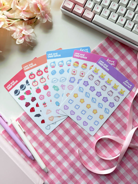 Love & Deepspace Deco Stickersheets