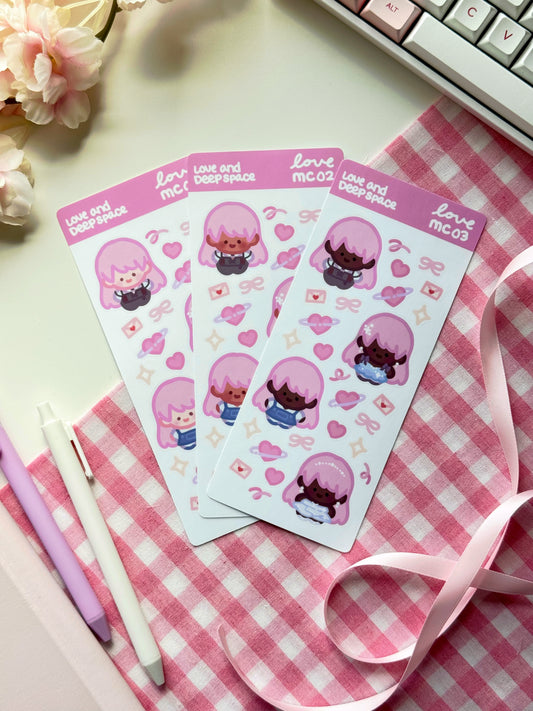 Love & Deepspace MC Chibi Stickersheets