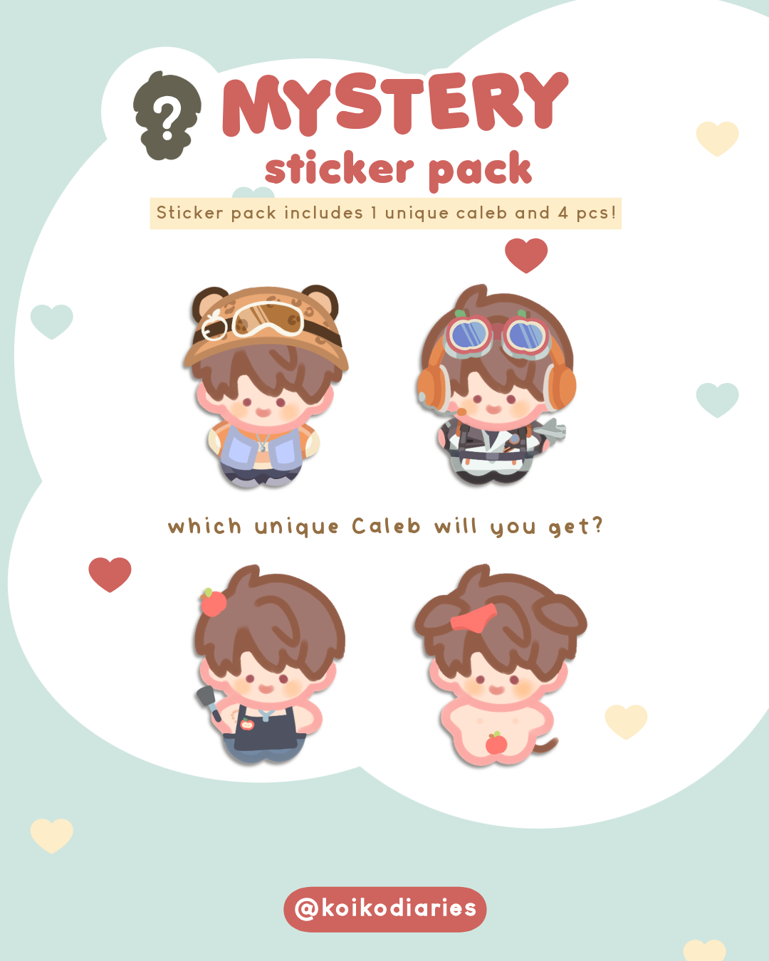 Special Caleb Mystery Sticker Pack (Limited Time)