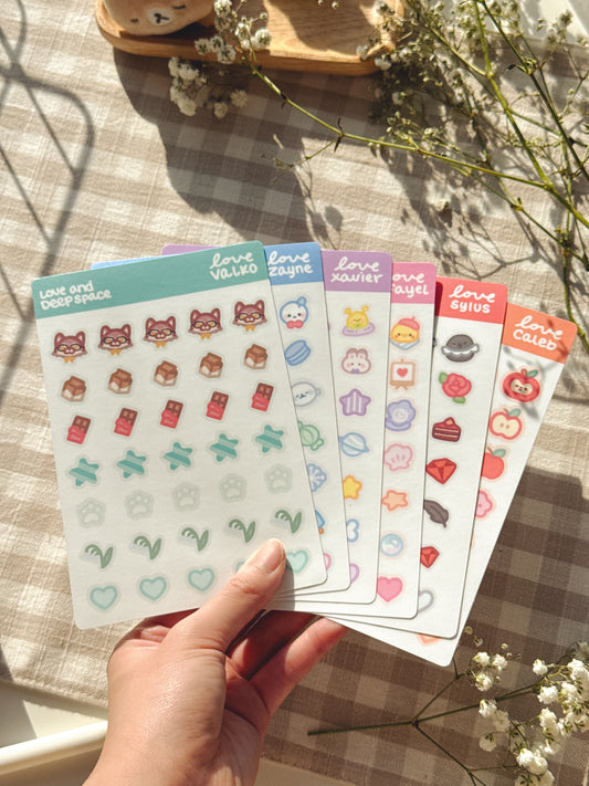 Love & Deepspace Deco Stickersheets